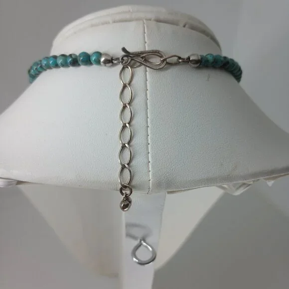 925 Sterling Silver Jay King Turquoise Statement Necklace.